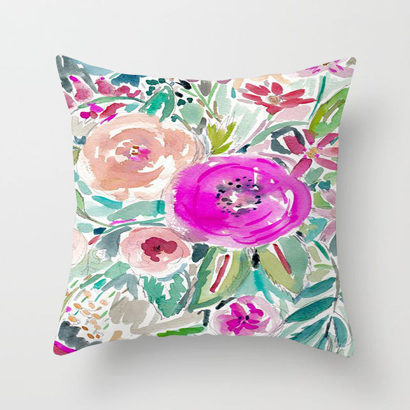 Home Decor Living Room Sofa Graffiti Flower Print Pillowcase Home Decor Living Room Sofa Graffiti Flower Print Pillowcase